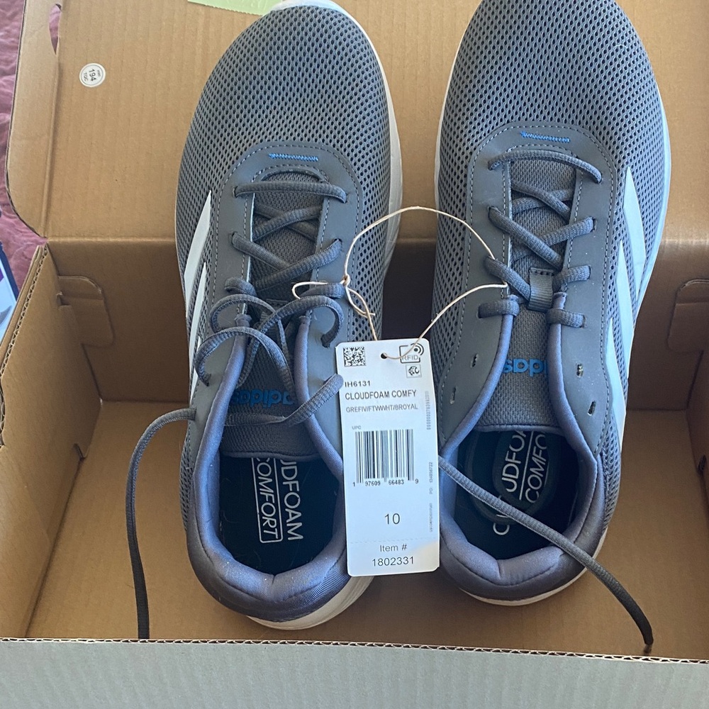 adidas Gray Cloudfoam Comfy Shoes